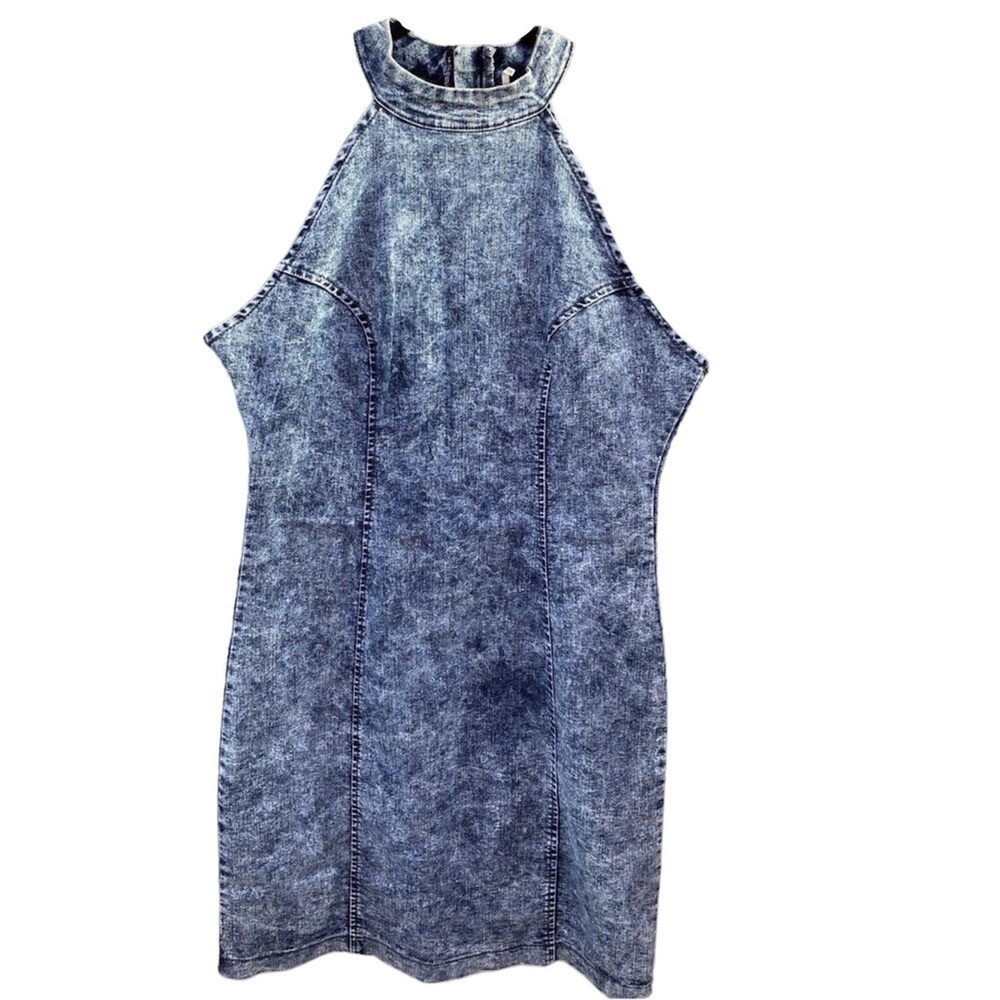 Denim Blue Midi Dress